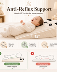 Bamboo Nursing Pillow | Anti-Reflux Design, Soft Cotton Cover 4