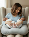 Tandem Haven Nursing Pillow | Ergonomic Support for Twins, Soft Fabric, Easy Care 1