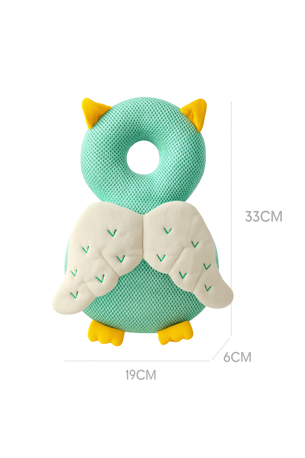 Buzzy Head Protector Pillow | Lightweight, Cotton, Adorable Animal Designs 2