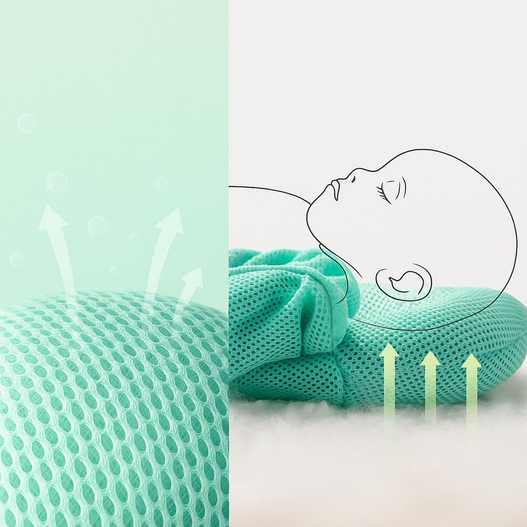 Buzzy Head Protector Pillow | Lightweight, Cotton, Adorable Animal Designs 3