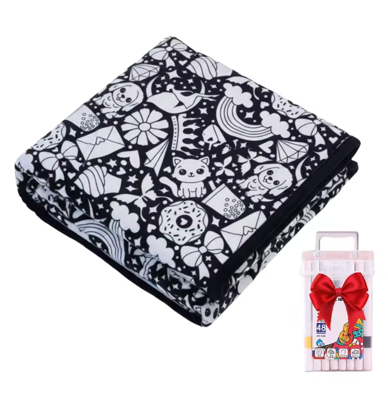 CreaCraft Blanket | DIY Colouring, Soft Plush 16