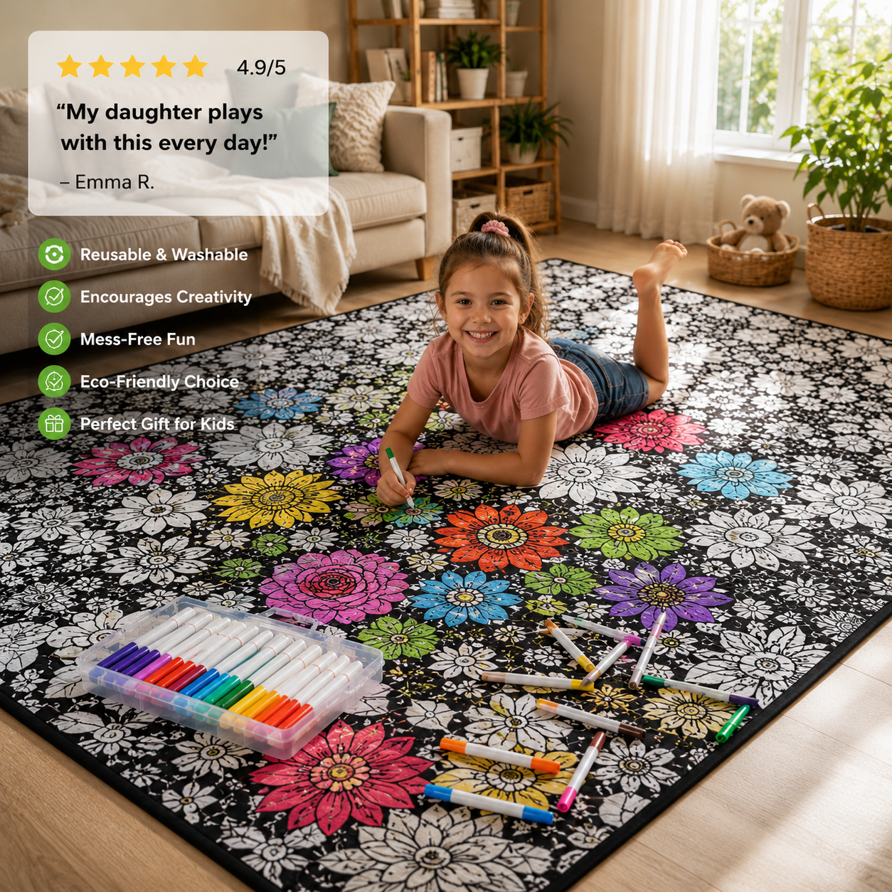 CreaCraft Blanket | DIY Colouring, Soft Plush 3