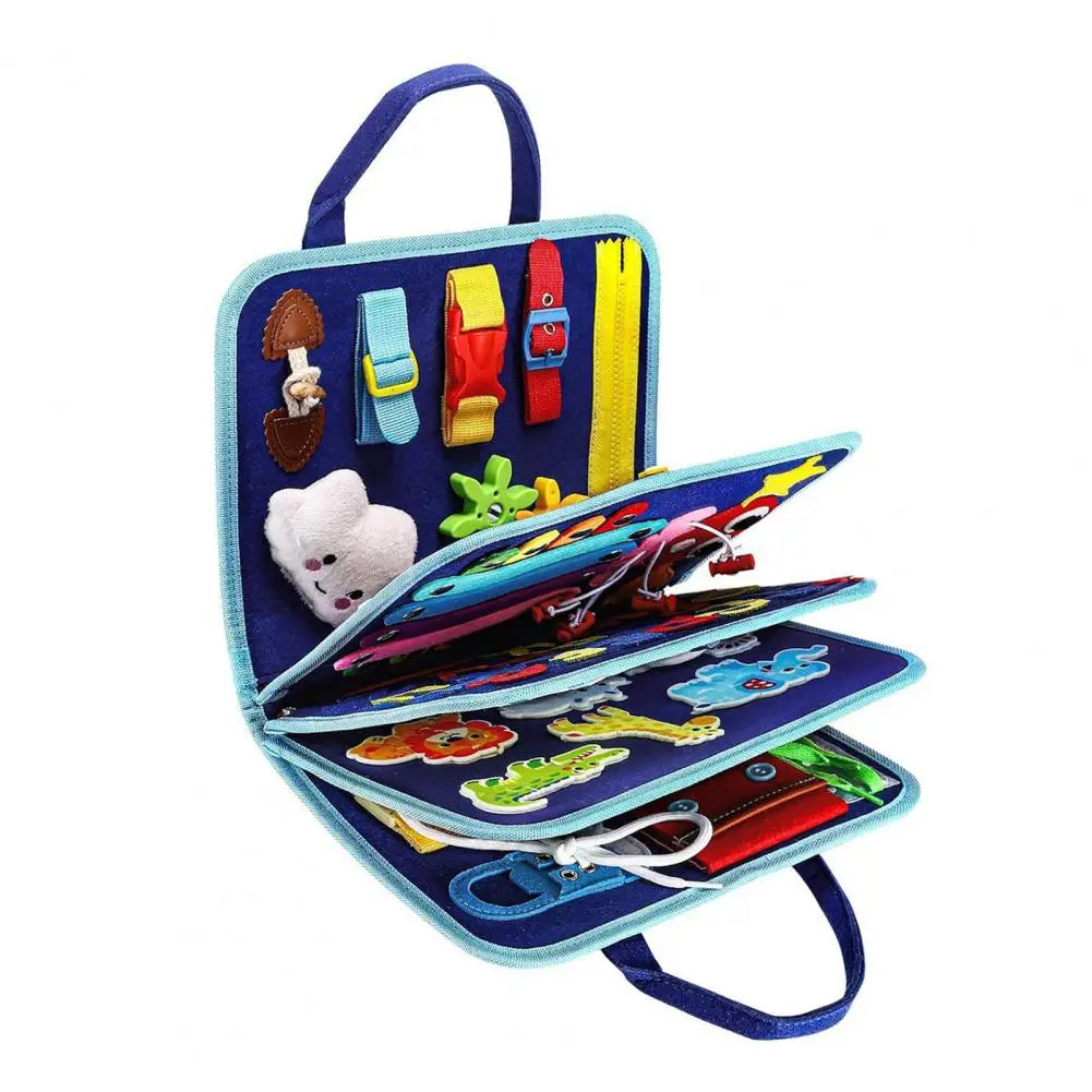 Dino Busy Board | 8-Sided Montessori Educational Toy, Travel-Friendly, Sensory Activities 0