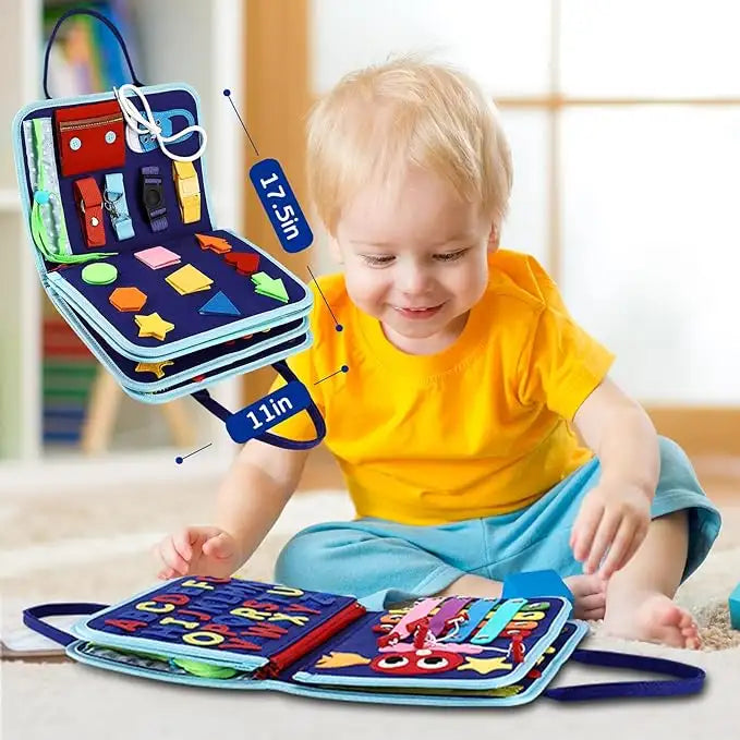 Dino Busy Board | 8-Sided Montessori Educational Toy, Travel-Friendly, Sensory Activities 2