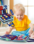 Dino Busy Board | 8-Sided Montessori Educational Toy, Travel-Friendly, Sensory Activities 2
