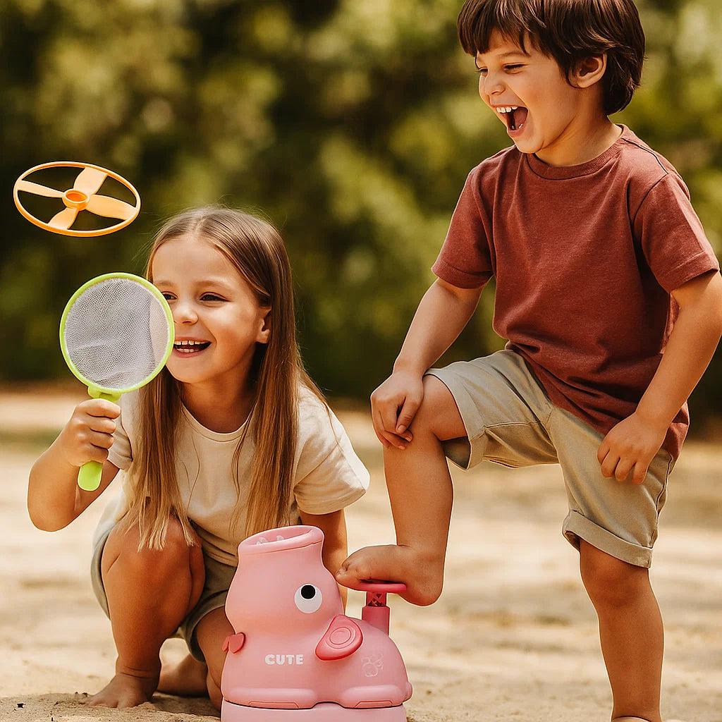 Elephanto Disc Launcher | Indoor & Outdoor Fun, Includes Discs and Safety Glasses 0