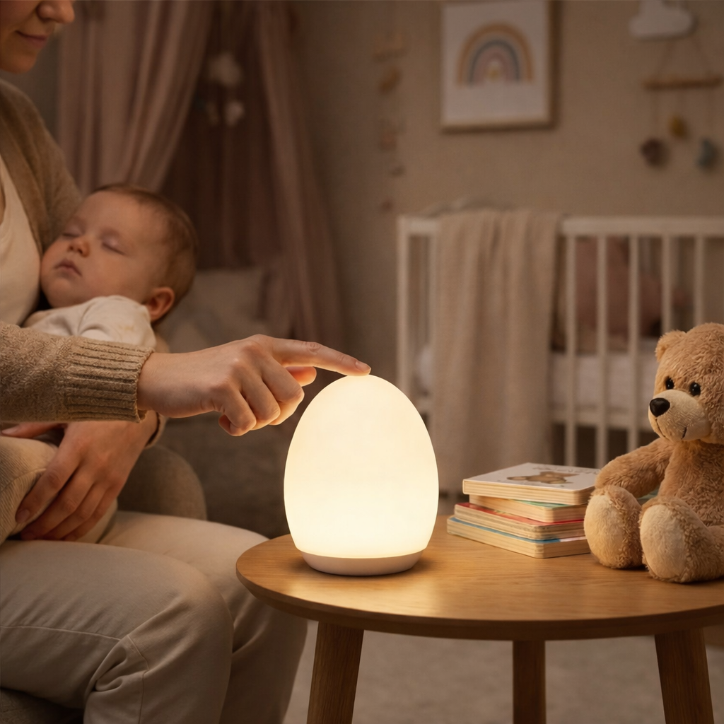 GloEgg Night Light | Touch-Control, 7-Colour Silicone Lamp 0