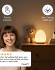 GloEgg Night Light | Touch-Control, 7-Colour Silicone Lamp 1