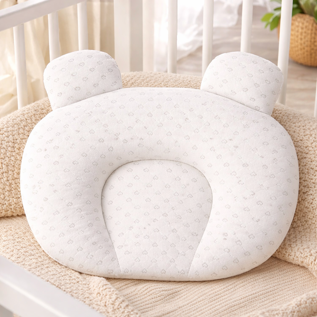 Nurture Baby Pillow | Ergonomic, Hypoallergenic Cotton, Breathable 0