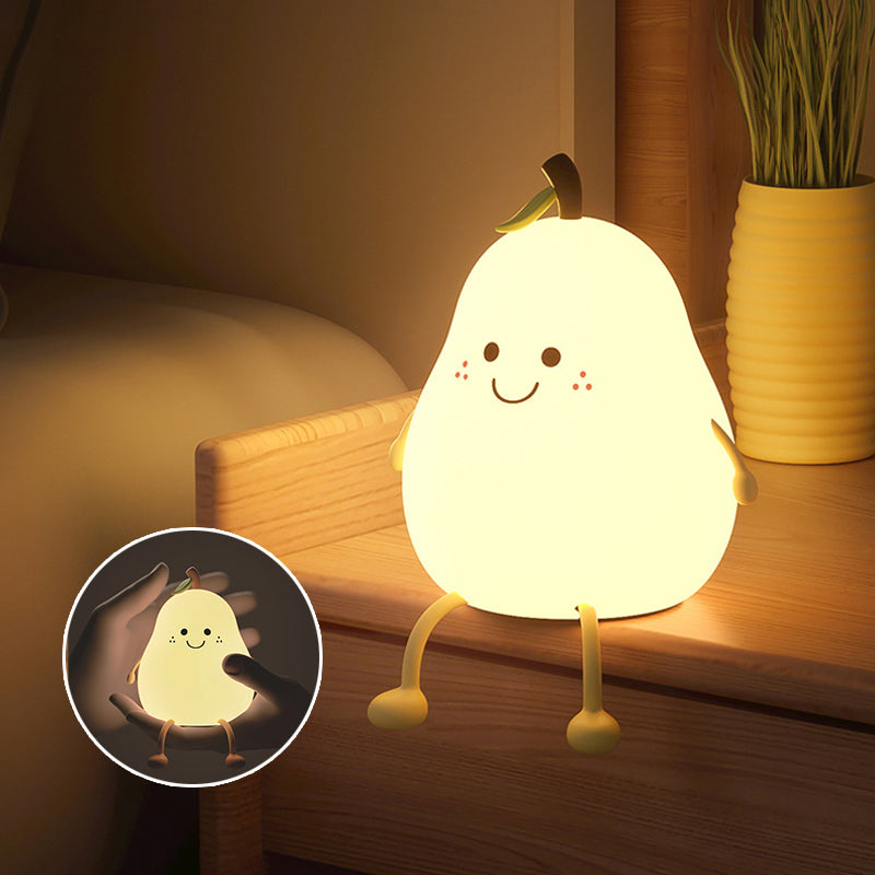 Pear Shaped Night Light With Soft Adjustable Glow | Night Lights | Add warmth and comfort to your child’s bedtime routine with this adorable pear-shaped night light. Designed to create a calm and reassuring atmosphere, its soft glow helps children feel sa
