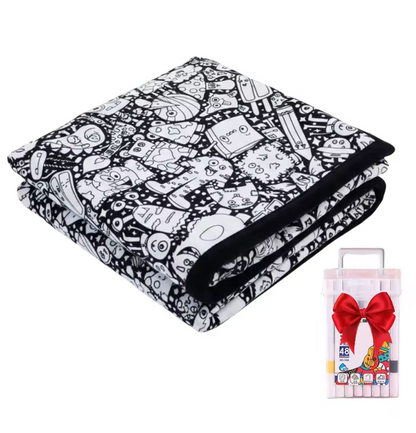 Soft DIY Drawing Blanket | Uncategorized | Create Your Own Cozy Masterpiece with CreaCraft BlanketThe CreaCraft Blanket transforms relaxation time into a creative experience. This unique DIY blanket allows kids and teens to express their imagination by co
