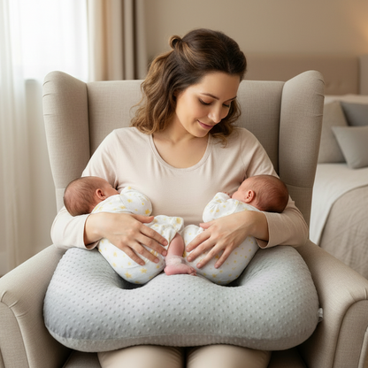 Twin Nursing Pillow | Nursing Pillows | Tandem Haven Nursing Pillow: The Ultimate Support for Twin MomsDesigned specifically for the unique journey of twin motherhood, the Tandem Haven Nursing Pillow offers a perfect blend of comfort, support, and conveni