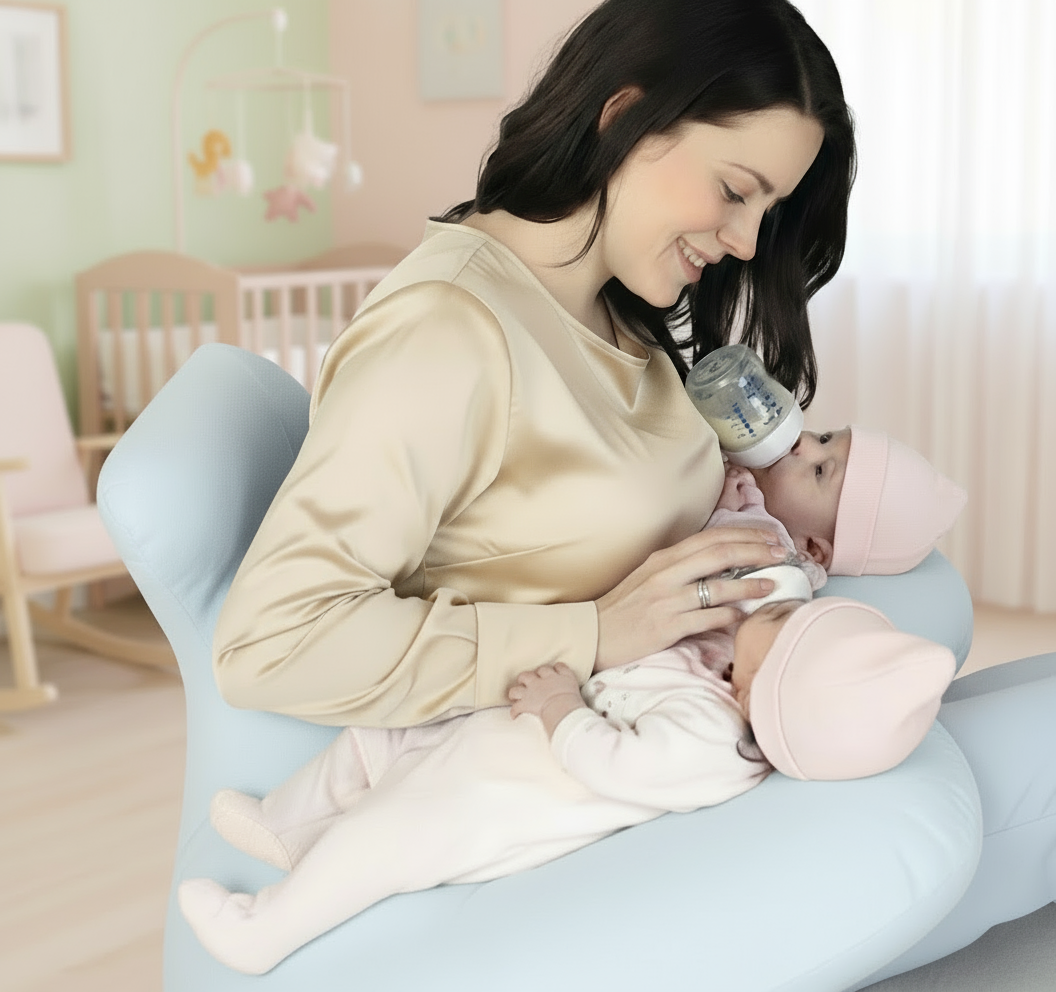Tandem Haven Nursing Pillow | Ergonomic Support for Twins, Soft Fabric, Easy Care 12