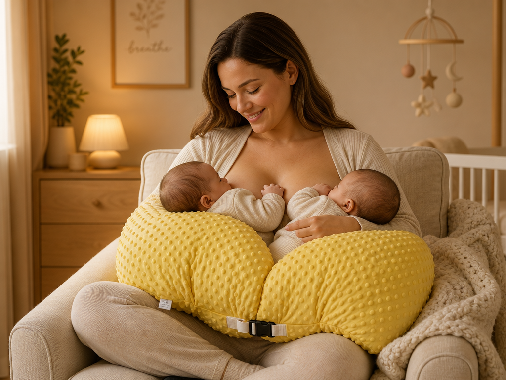 Tandem Haven Nursing Pillow | Ergonomic Support for Twins, Soft Fabric, Easy Care 14