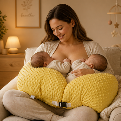 Twin Nursing Pillow | Nursing Pillows | Tandem Haven Nursing Pillow: The Ultimate Support for Twin MomsDesigned specifically for the unique journey of twin motherhood, the Tandem Haven Nursing Pillow offers a perfect blend of comfort, support, and conveni