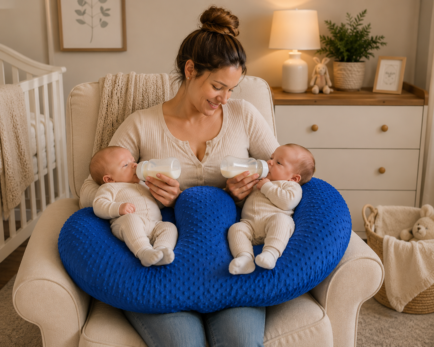 Tandem Haven Nursing Pillow | Ergonomic Support for Twins, Soft Fabric, Easy Care 21