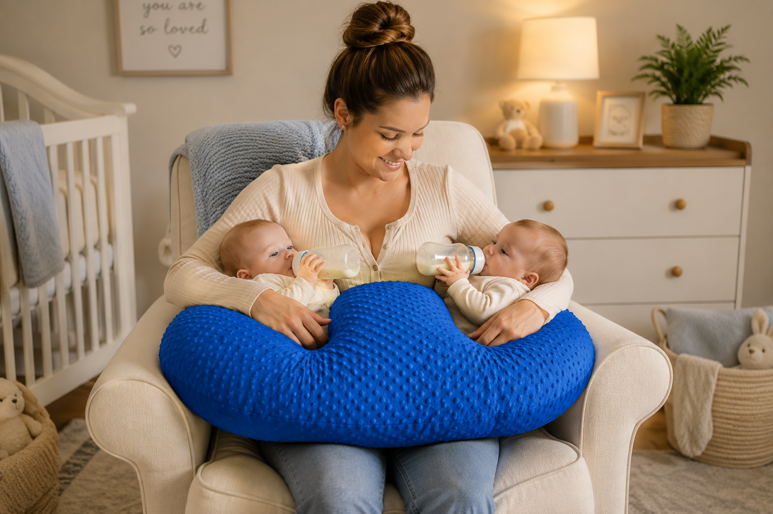 Tandem Haven Nursing Pillow | Ergonomic Support for Twins, Soft Fabric, Easy Care 22