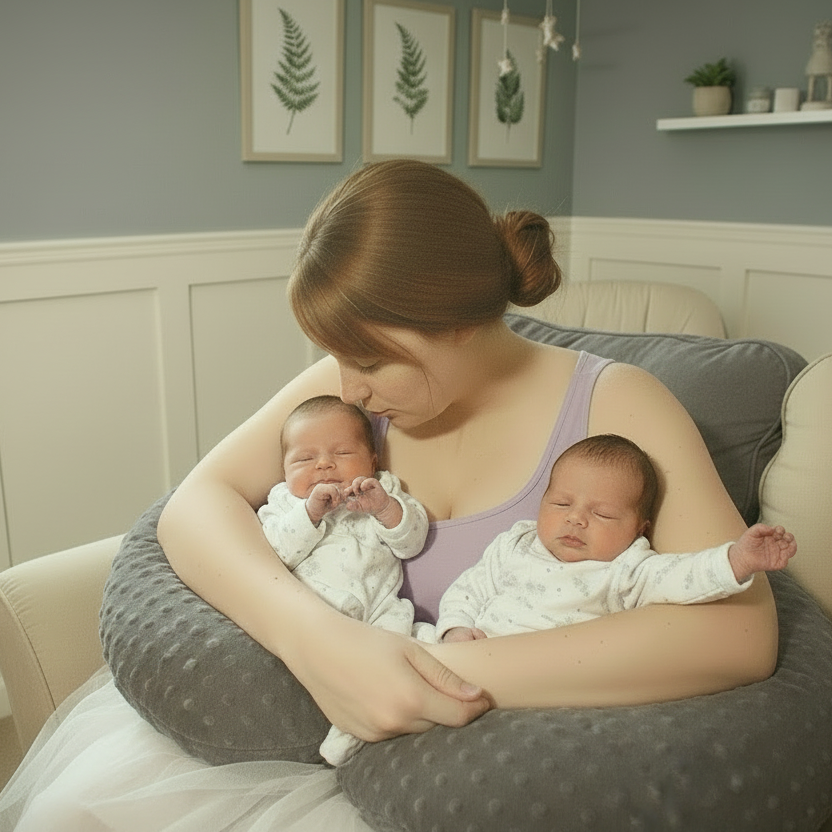 Twin Nursing Pillow | Nursing Pillows | Tandem Haven Nursing Pillow: The Ultimate Support for Twin MomsDesigned specifically for the unique journey of twin motherhood, the Tandem Haven Nursing Pillow offers a perfect blend of comfort, support, and conveni