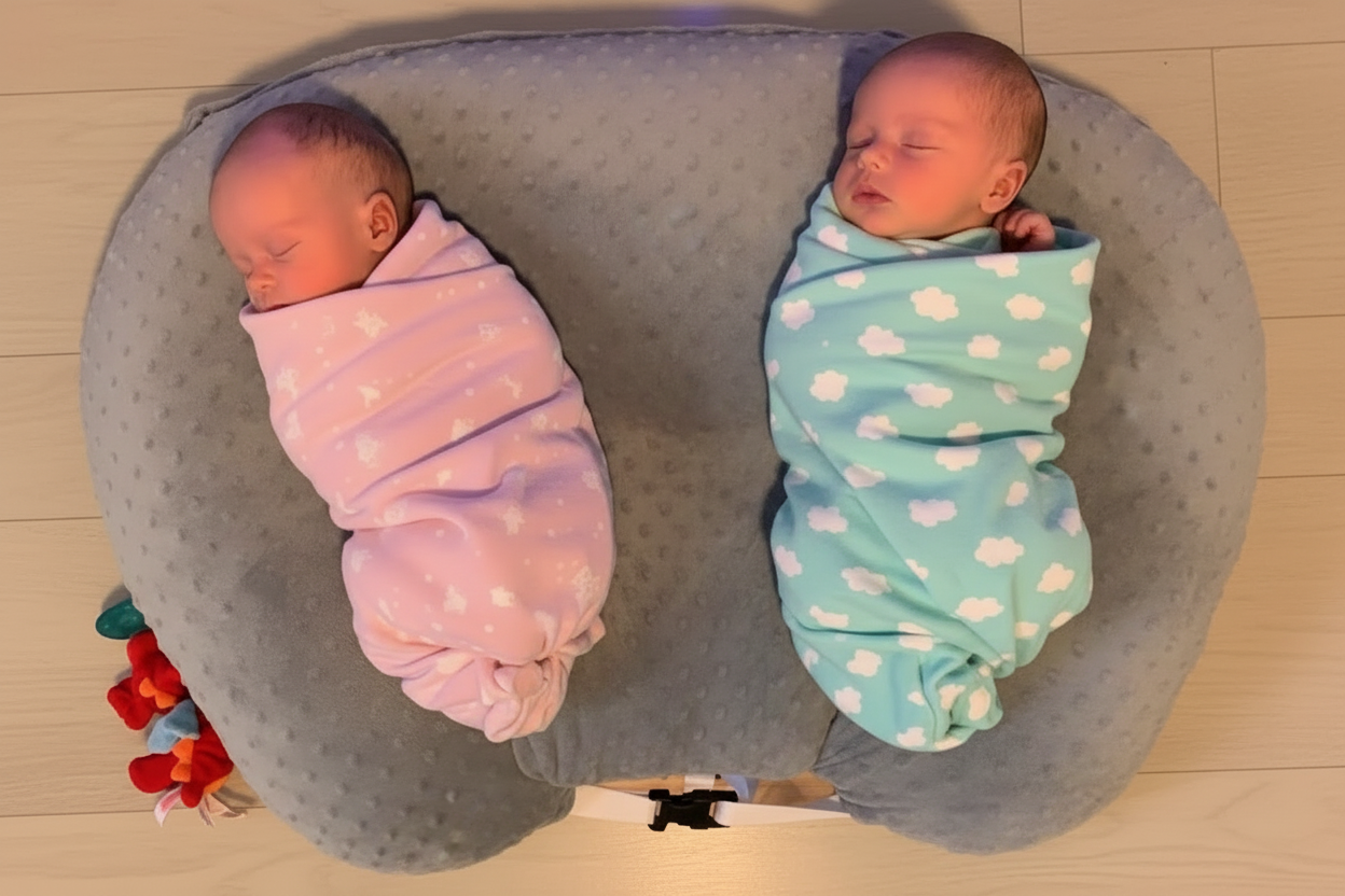 Tandem Haven Nursing Pillow | Ergonomic Support for Twins, Soft Fabric, Easy Care 5