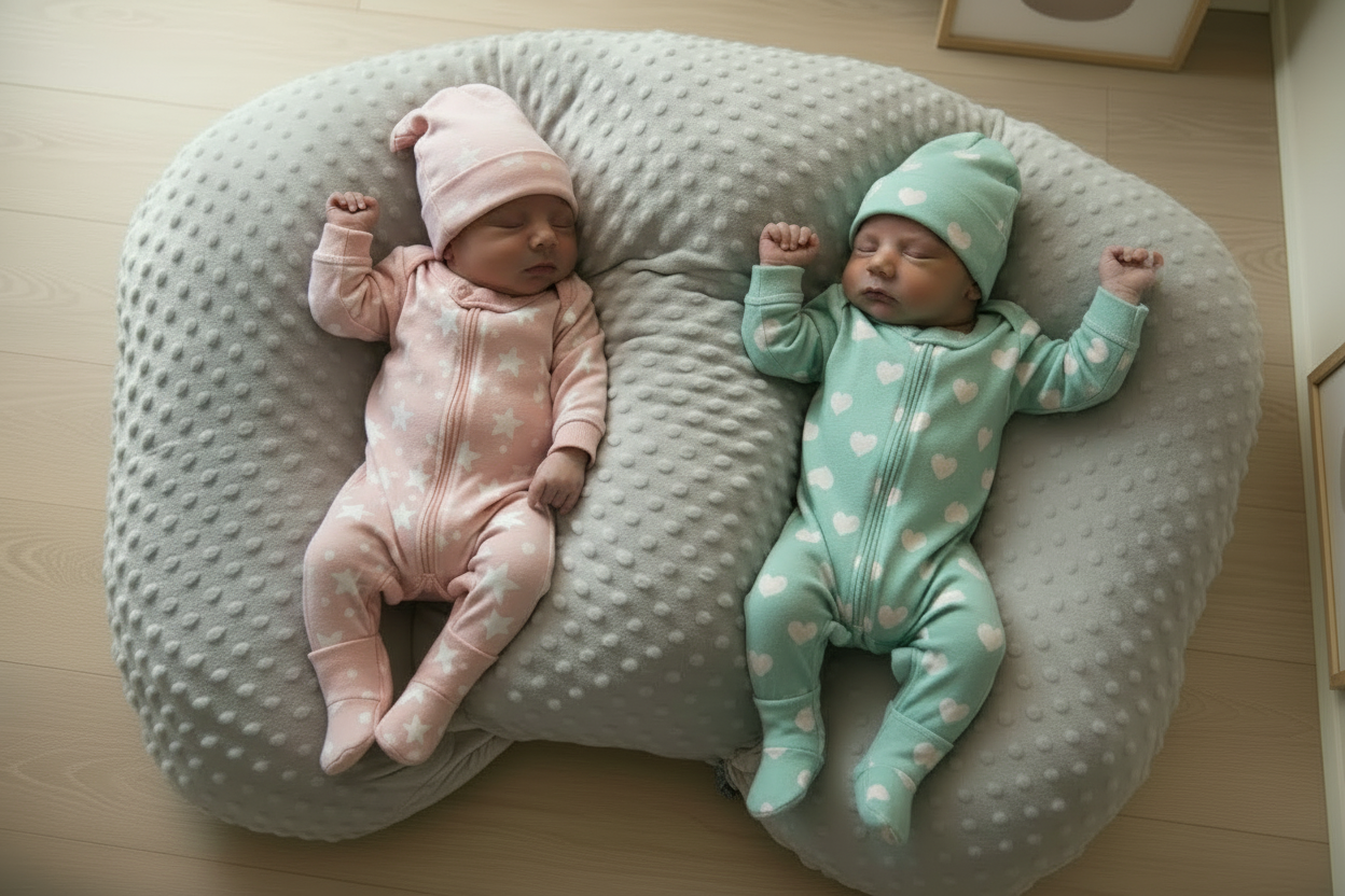 Tandem Haven Nursing Pillow | Ergonomic Support for Twins, Soft Fabric, Easy Care 6