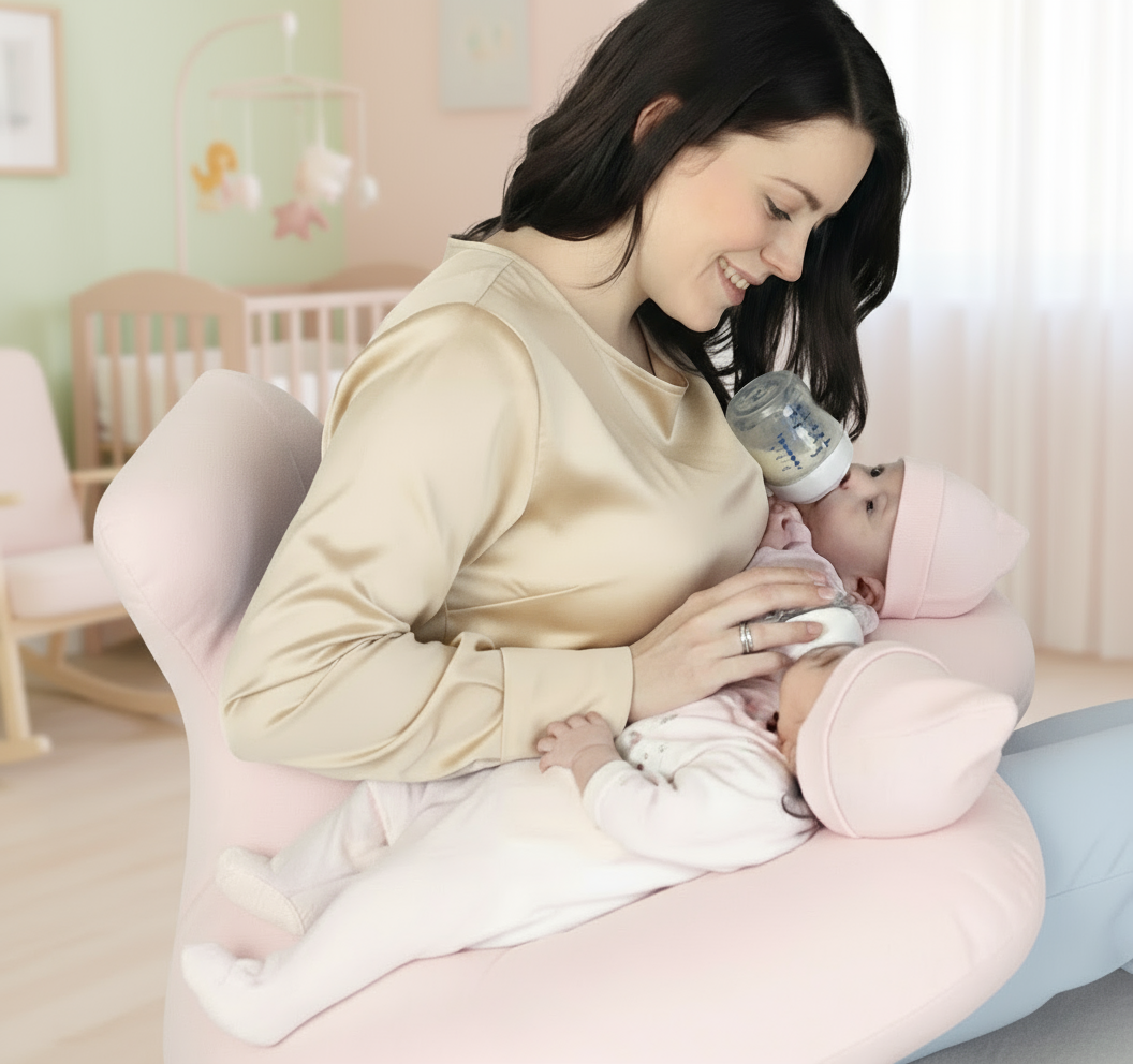 Tandem Haven Nursing Pillow | Ergonomic Support for Twins, Soft Fabric, Easy Care 7
