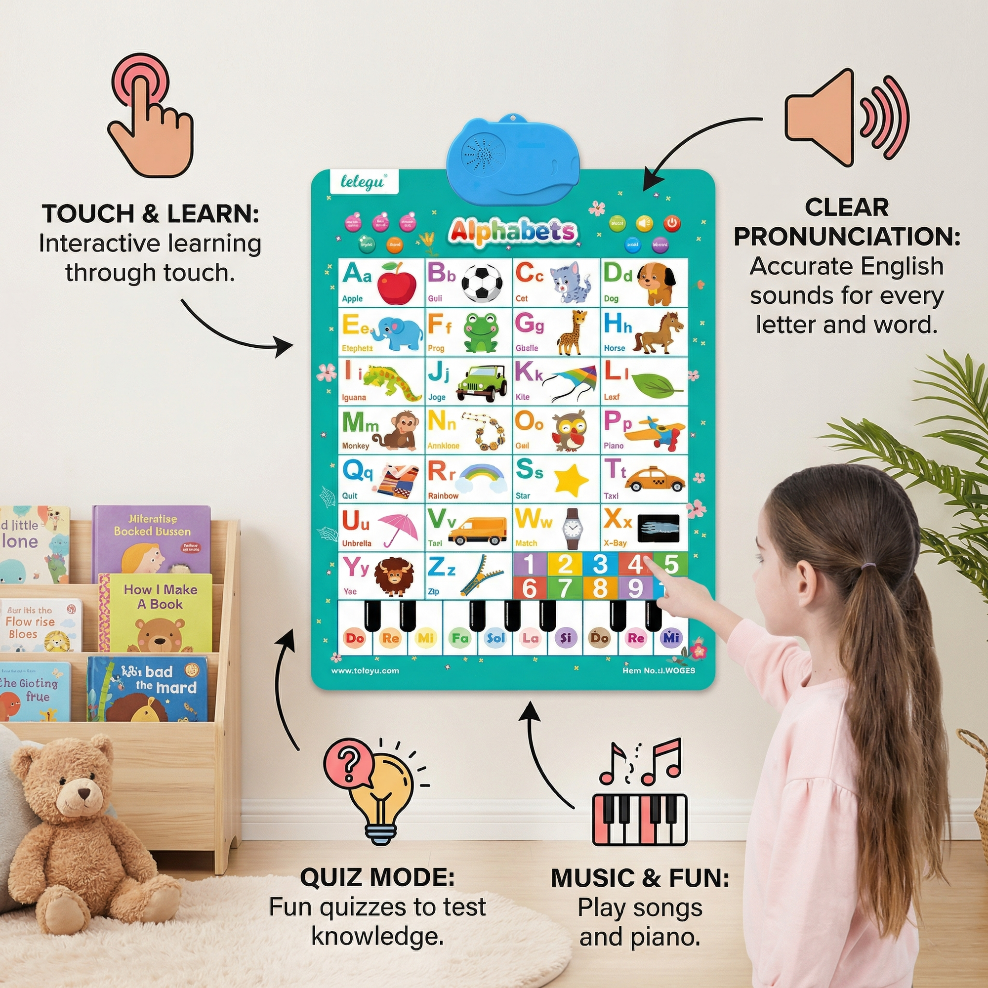 Tango Learning Board | Interactive English Vocabulary, Child-Friendly Design 3