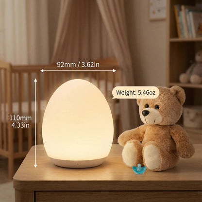 Touch Control Night Light | Night Lights & Ambient Lighting | Illuminate Your Space with GloEgg Night LightTransform your nights with the GloEgg Night Light, a charming egg-shaped silicone lamp that offers a soft, soothing glow. Designed with modern aesth